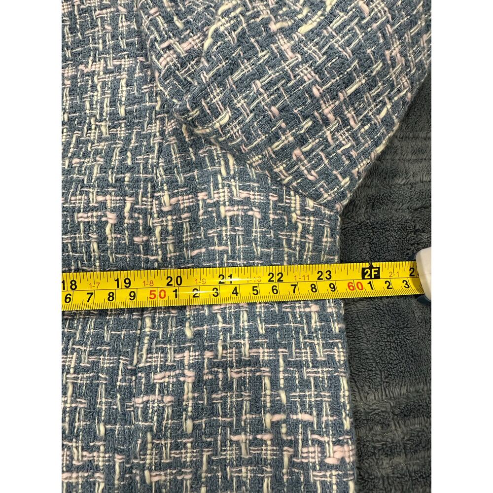 Talbots Blue Tweed Button-Front Blazer - Picture 8 of 10